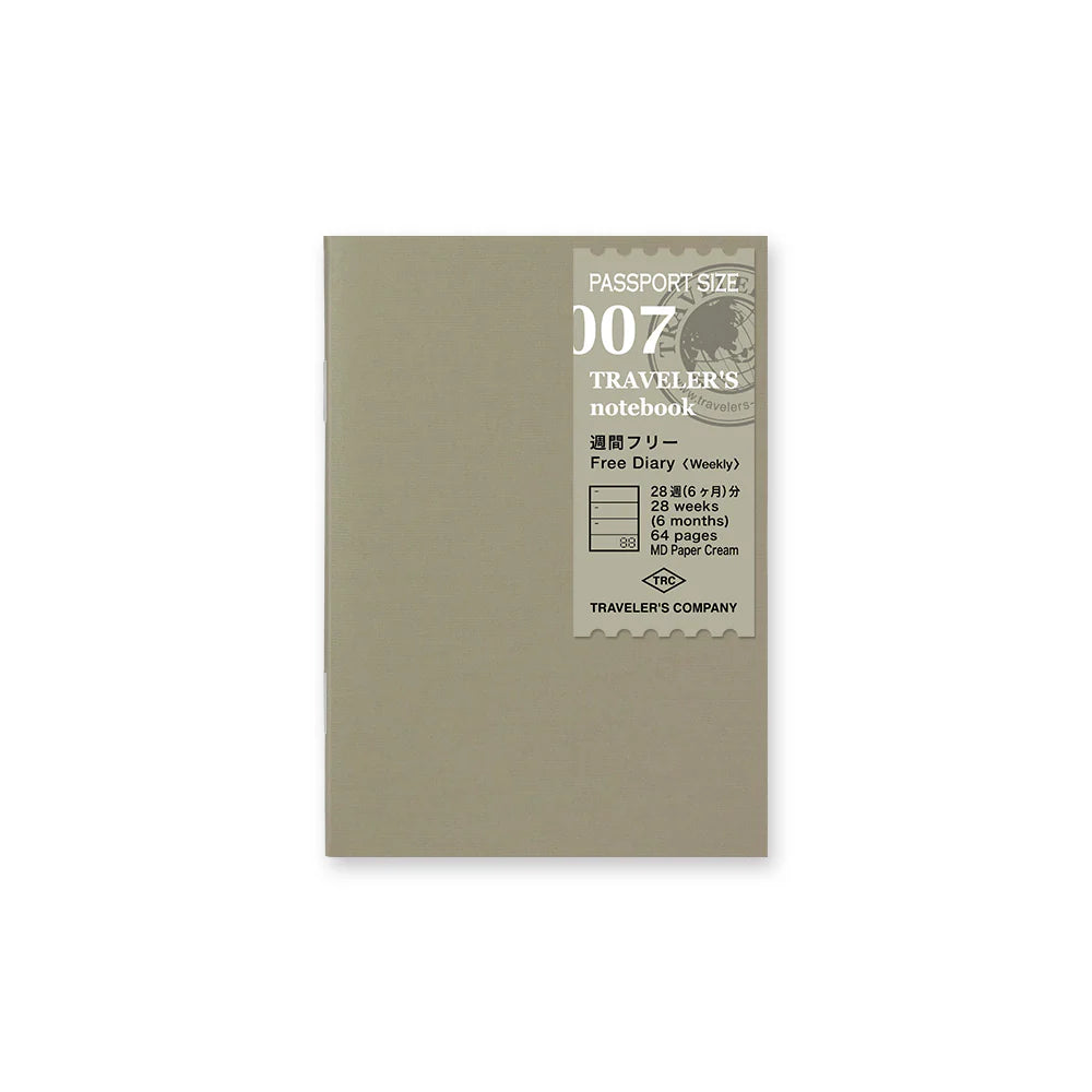 007 Free Diary (Weekly) Passport size