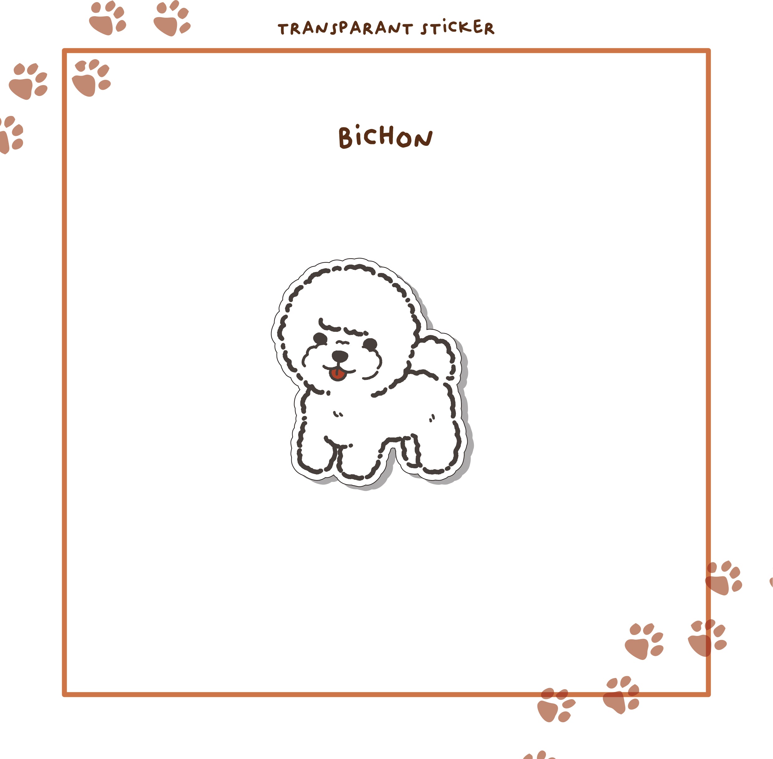 Die Cut Transparant Stickers Dog Edition