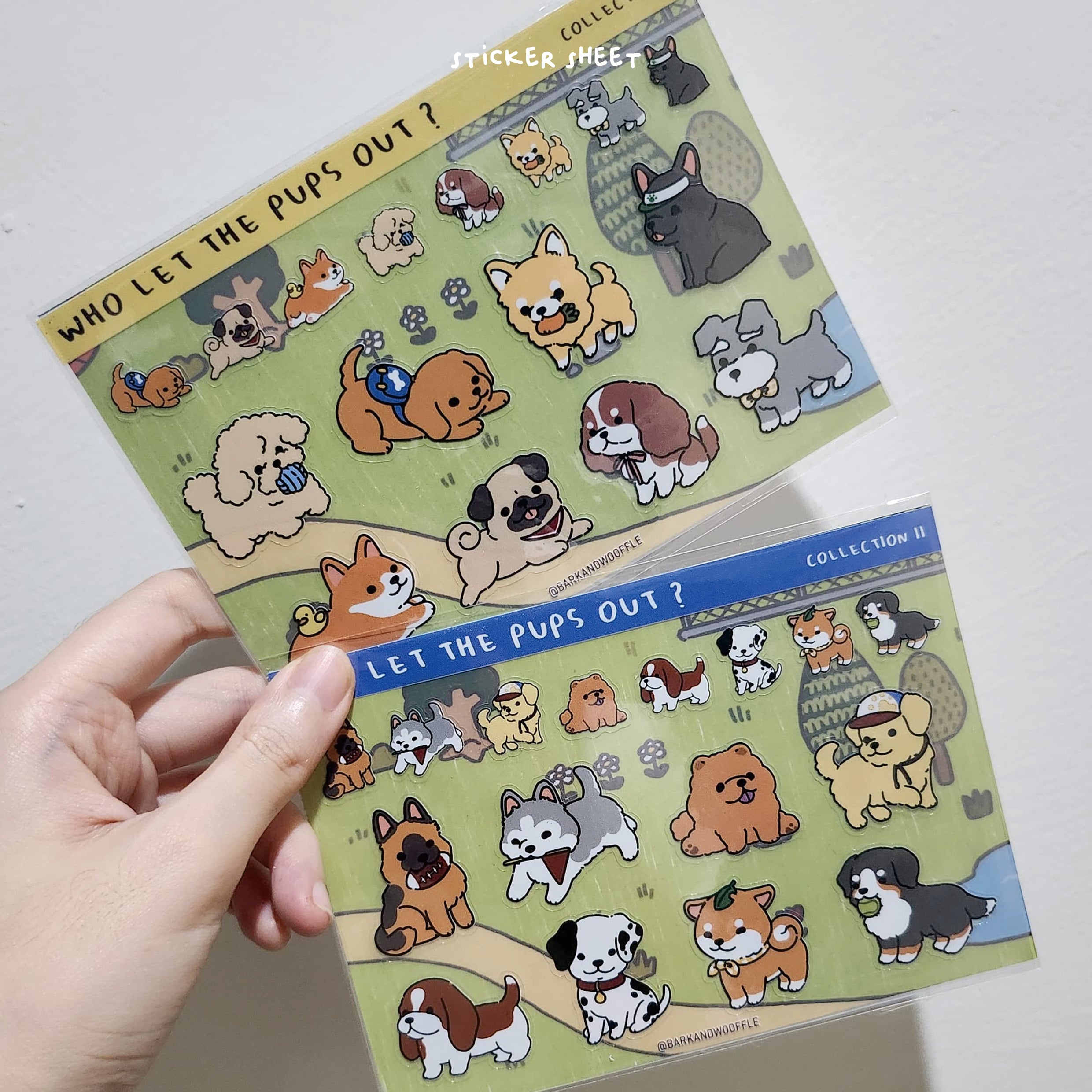 Sticker Sheet Who Let the Pups Out