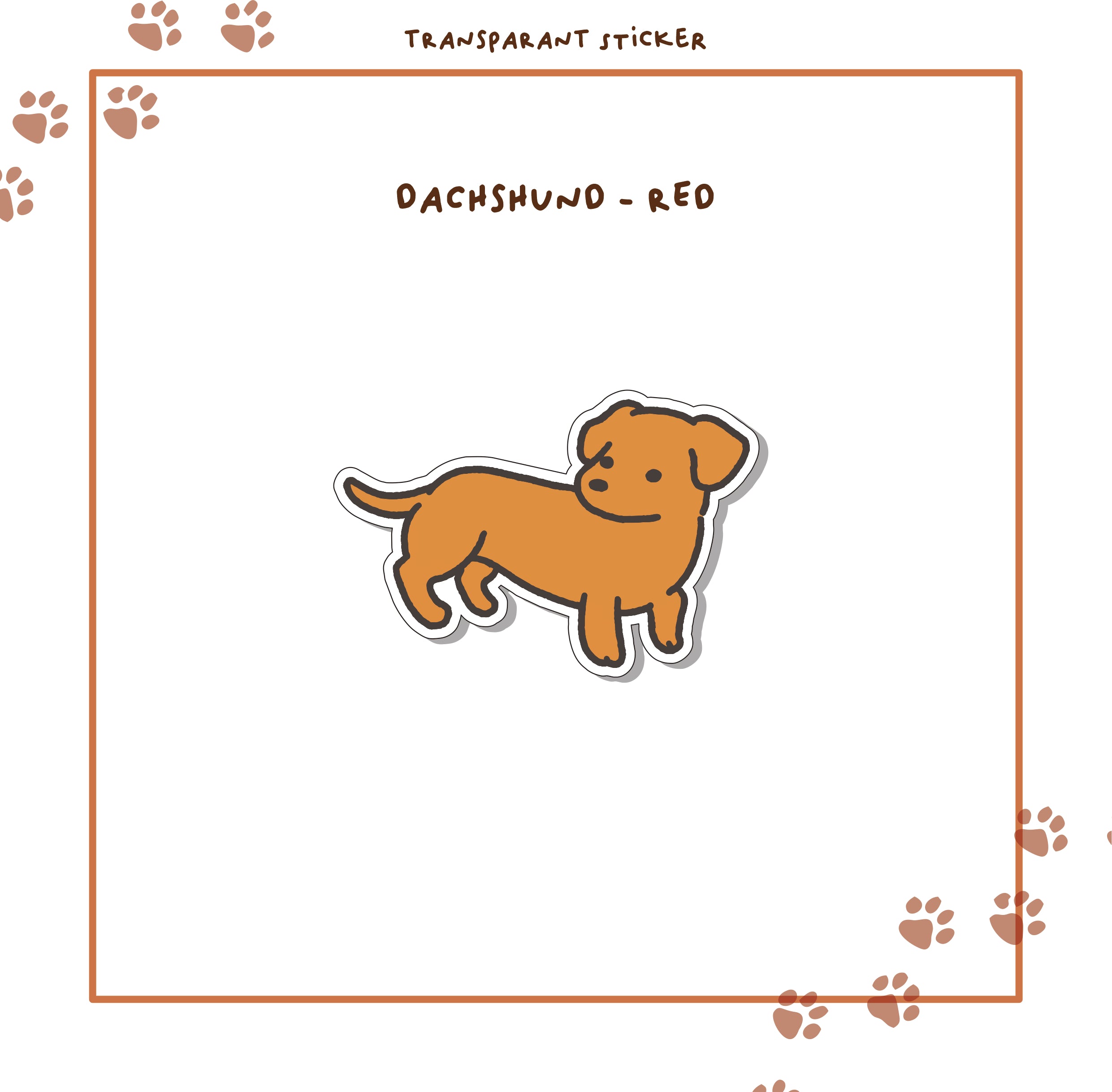 Die Cut Transparant Stickers Dog Edition