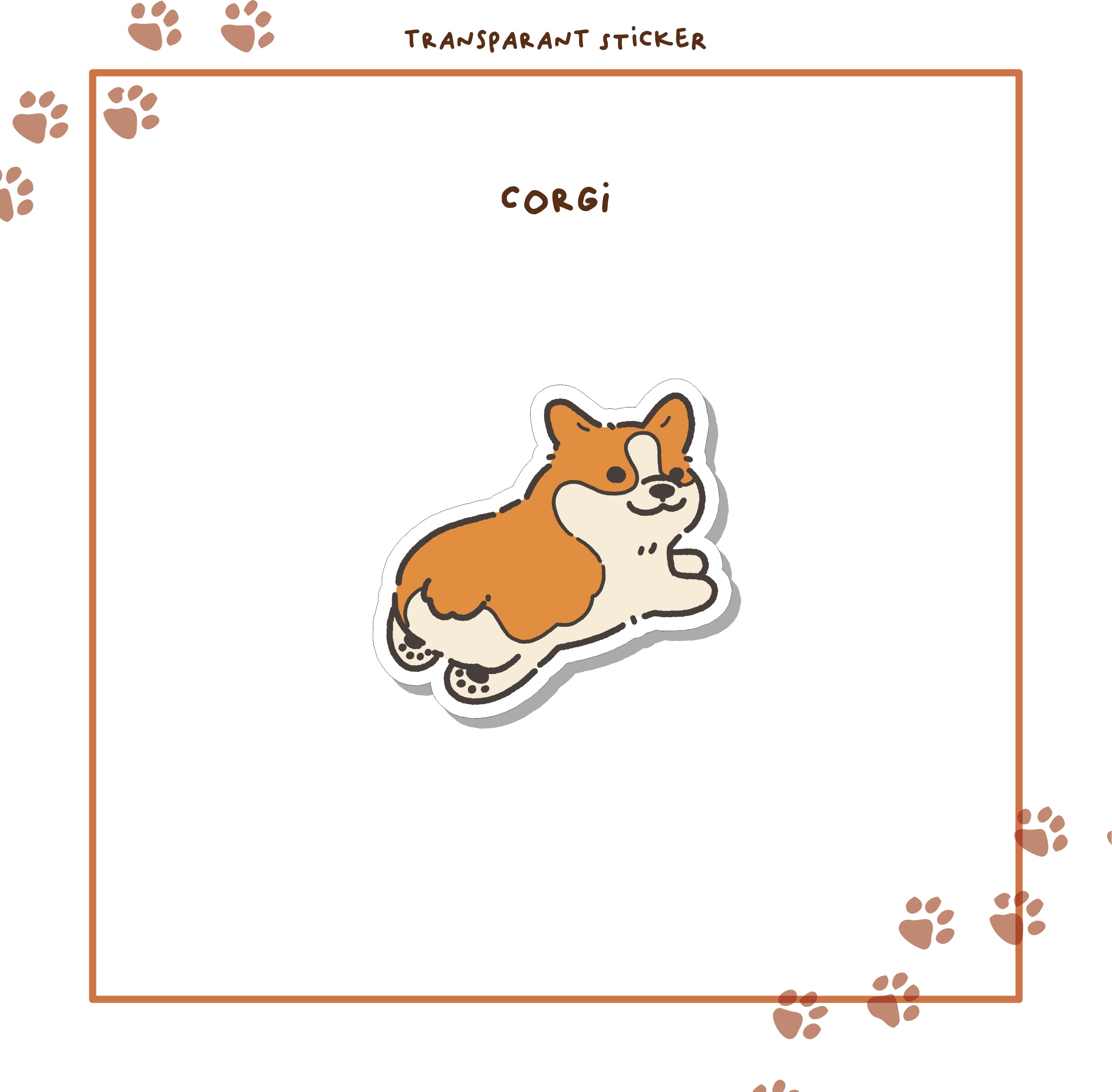 Die Cut Transparant Stickers Dog Edition