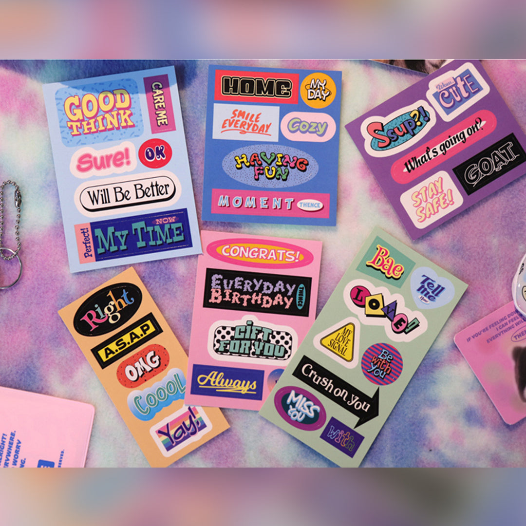 Vintage Sticker Words