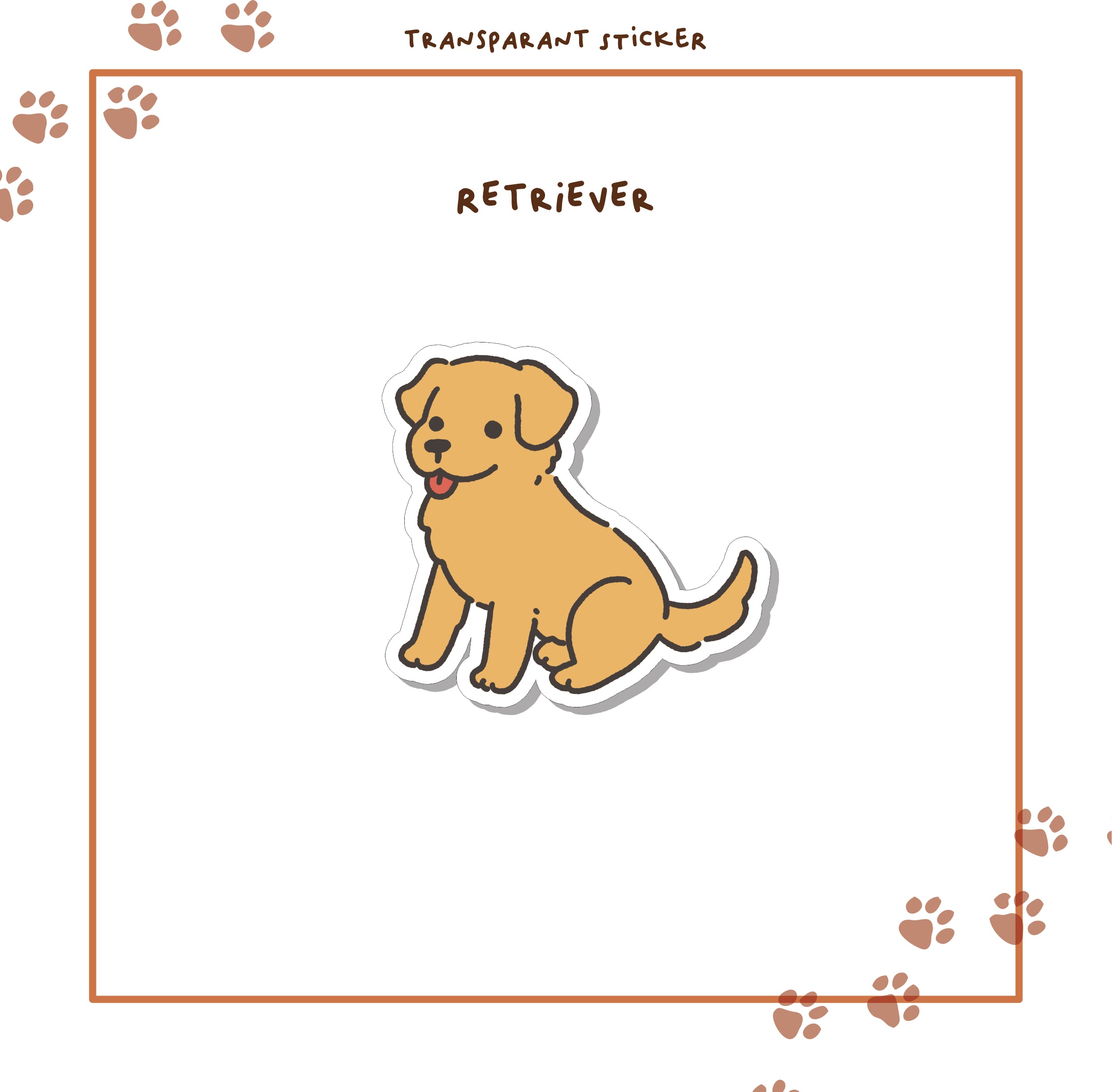 Die Cut Transparant Stickers Dog Edition