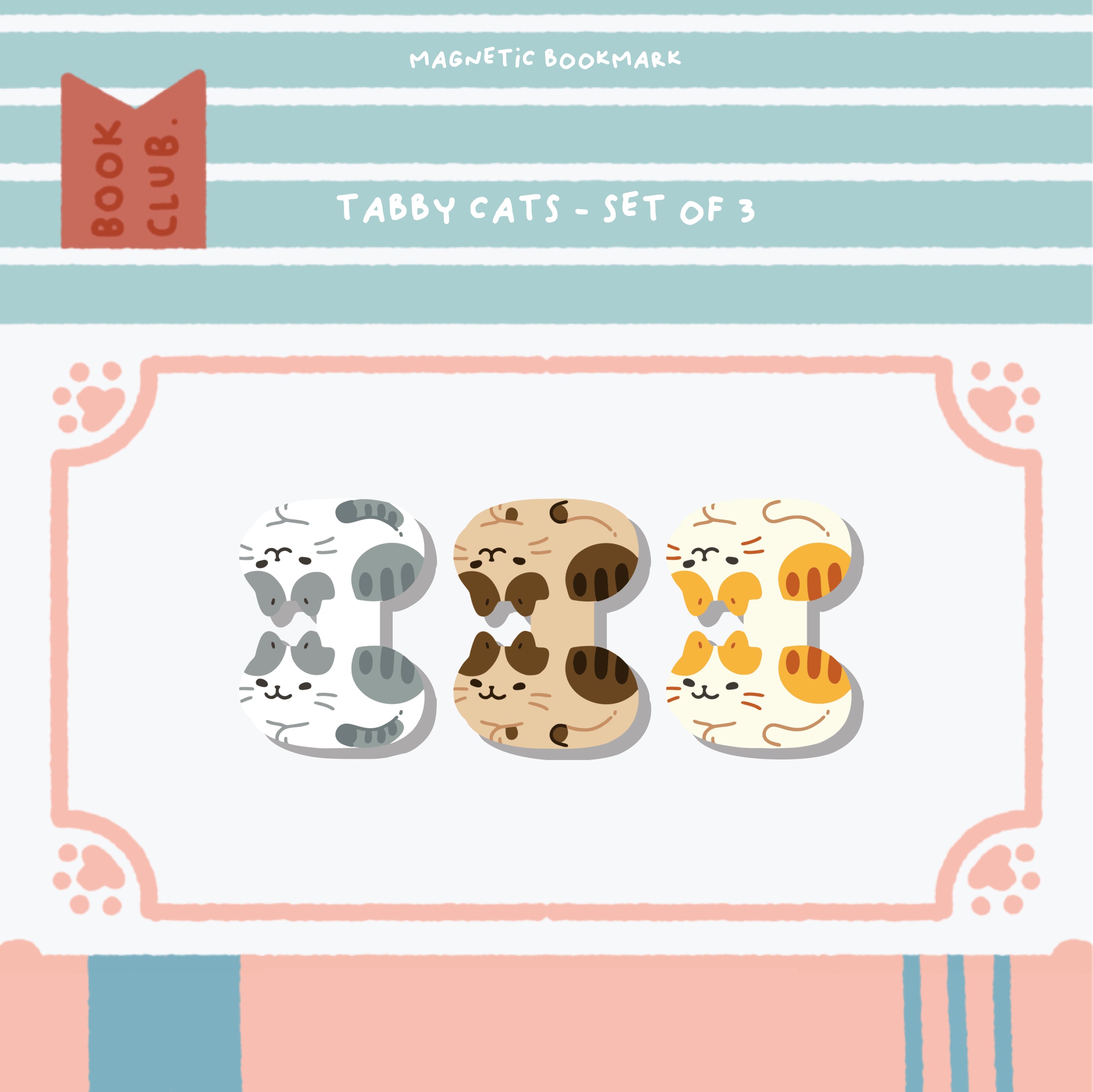 Magnetic Bookmark Cats Edition (Set of 3)