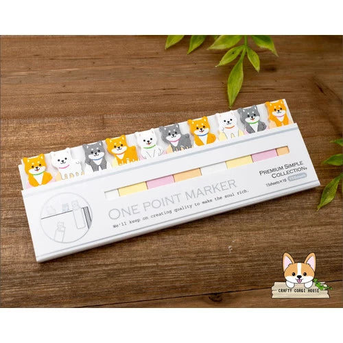 One Point Marker Dog Bookmark