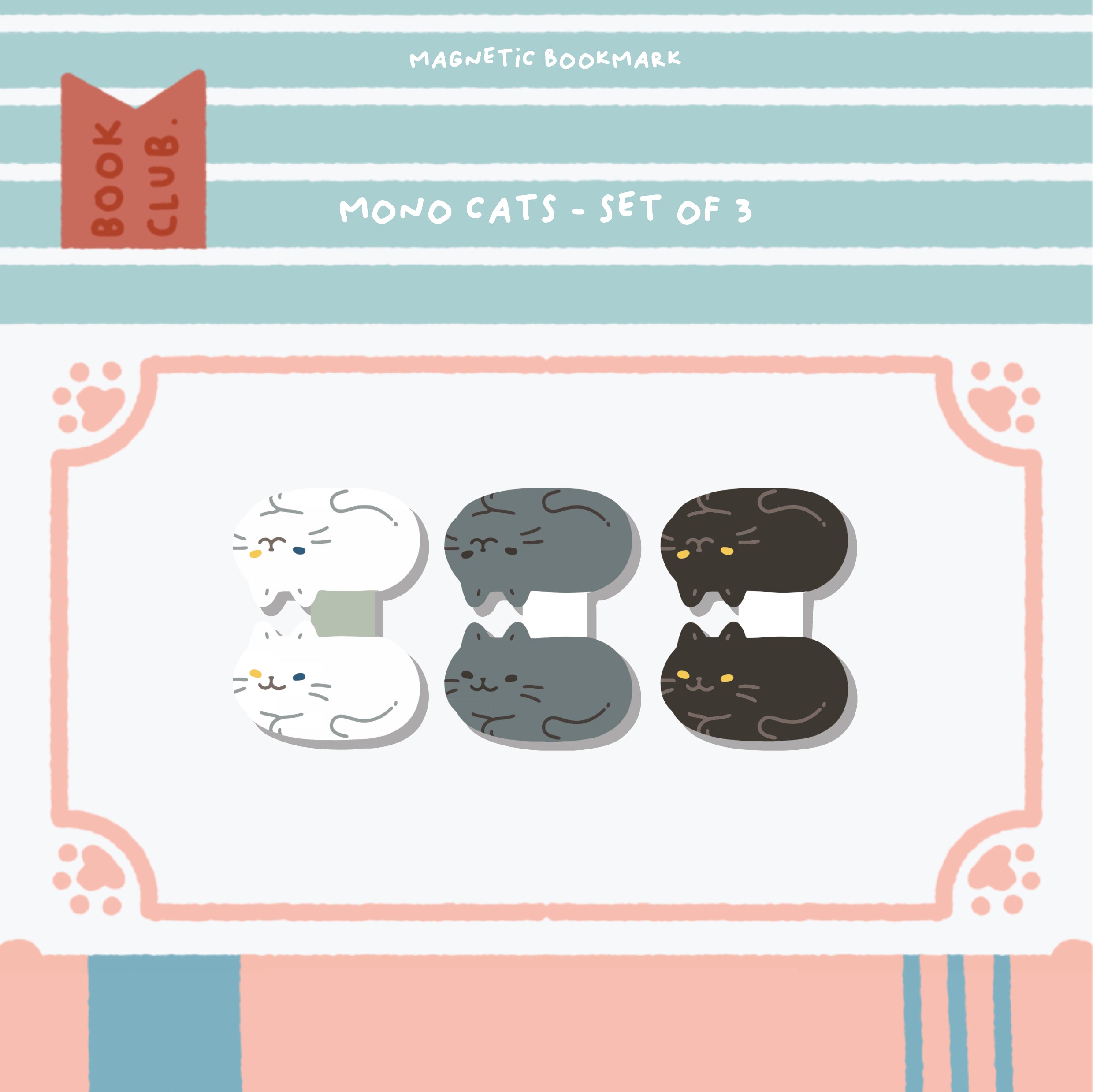 Magnetic Bookmark Cats Edition (Set of 3)