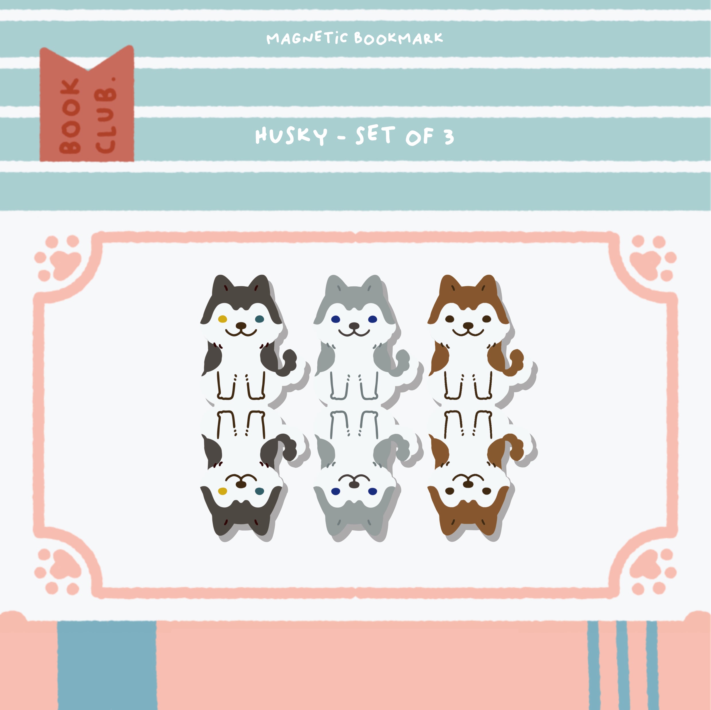 Magnetic Bookmark Dogs Edition (Set of 3)