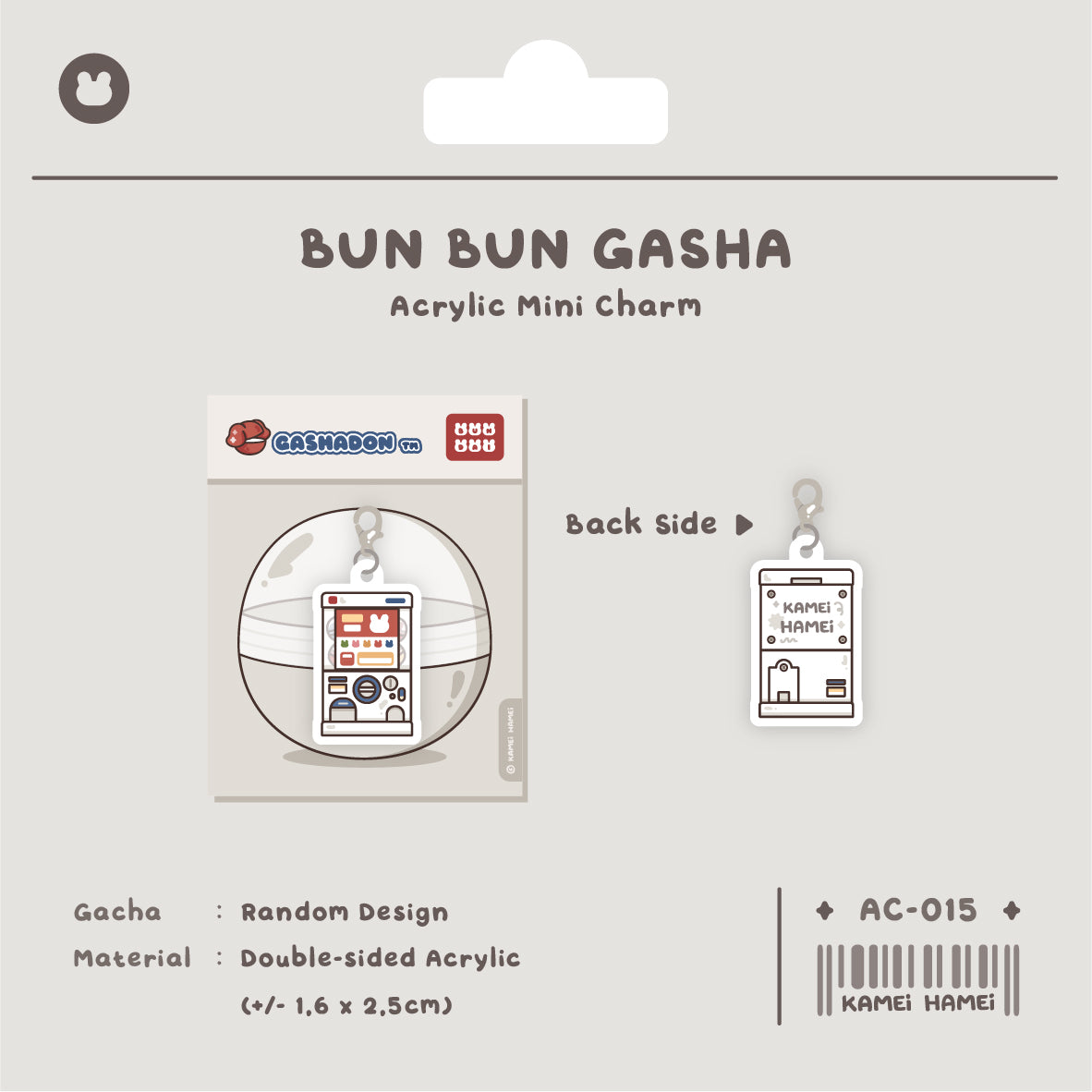 Kamei Double-sided Acrylic Charm