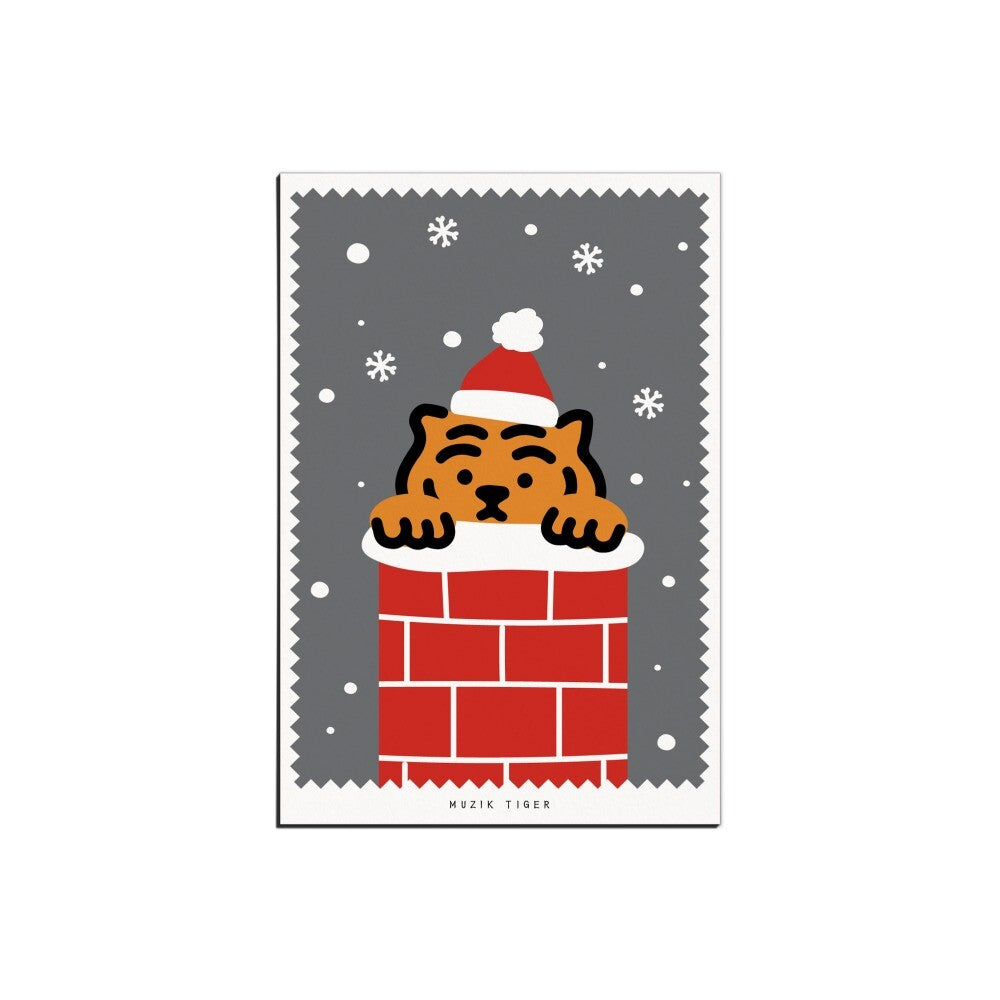 Christmas Tiger Post Card