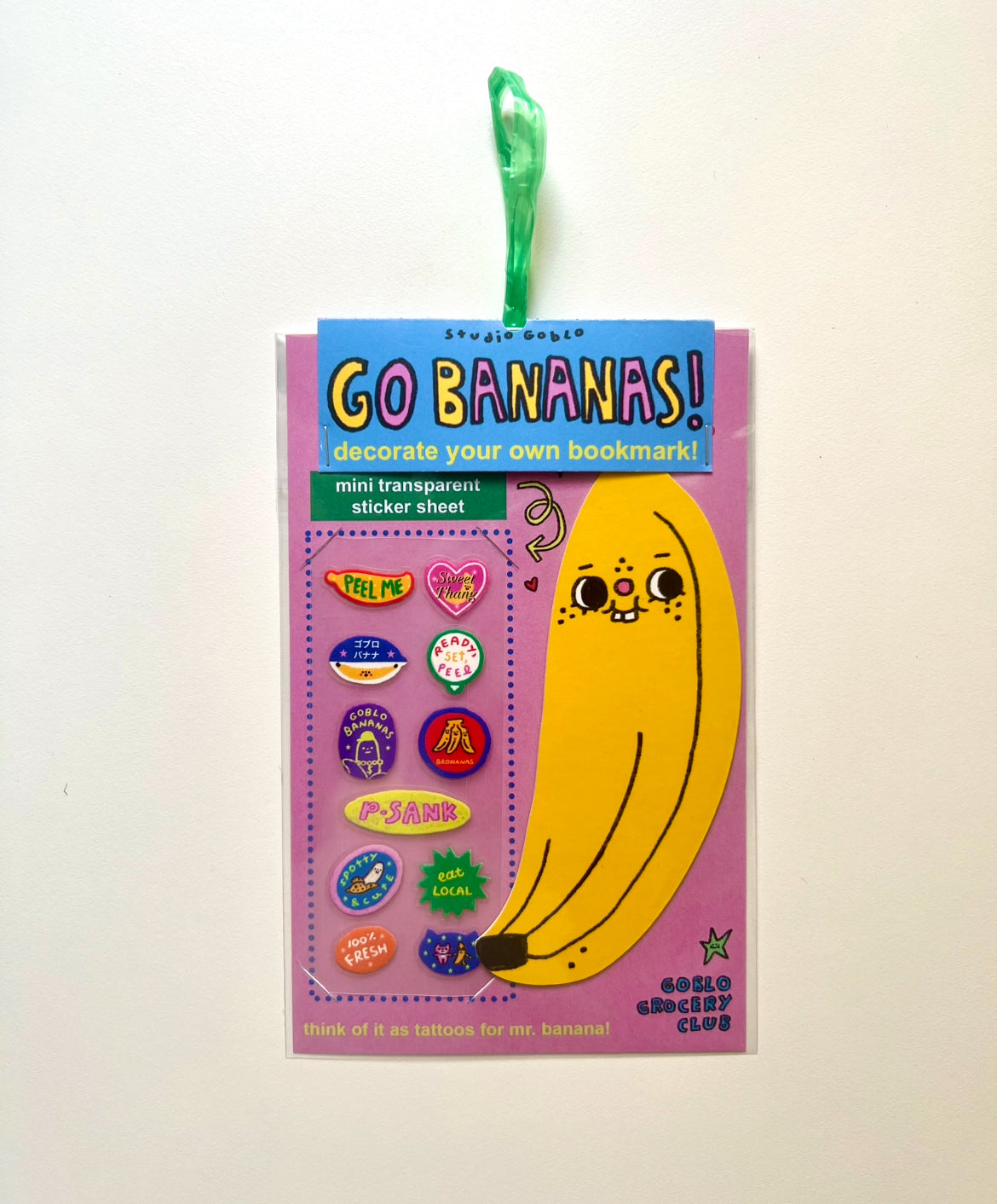 Go Bananas! Decorative Bookmark + Sticker Sheet Set