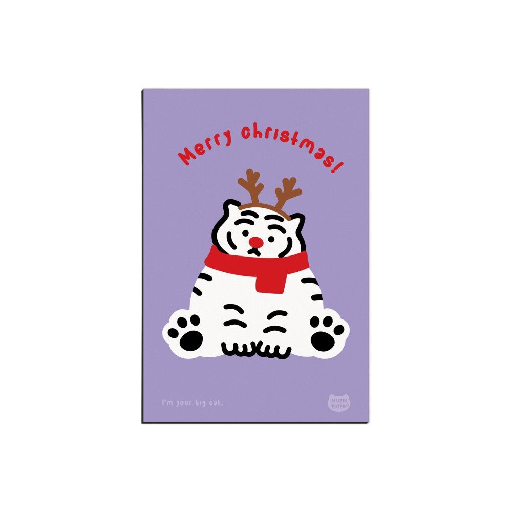 Christmas Tiger Post Card