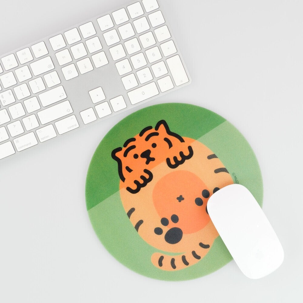 Peekaboo Tiger PVC Mouse Pad