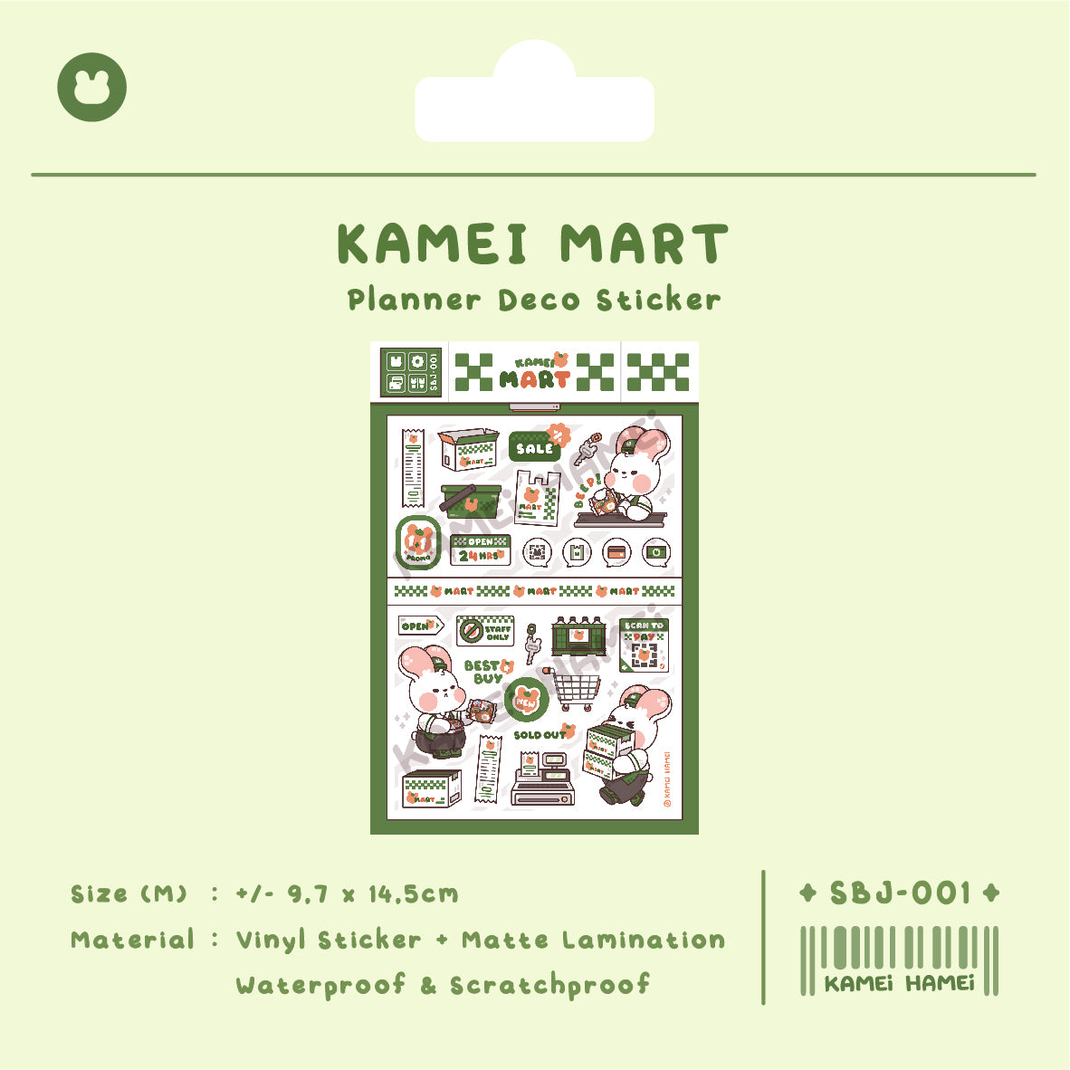 Kamei Sticker Vinyl Kiss Cut Matte