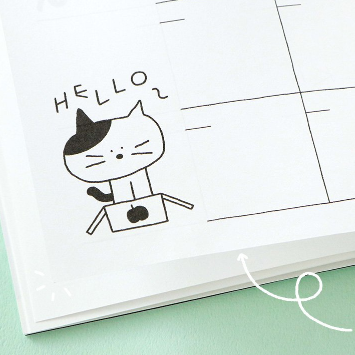 Doodle Dateless Monthly Diary Planner