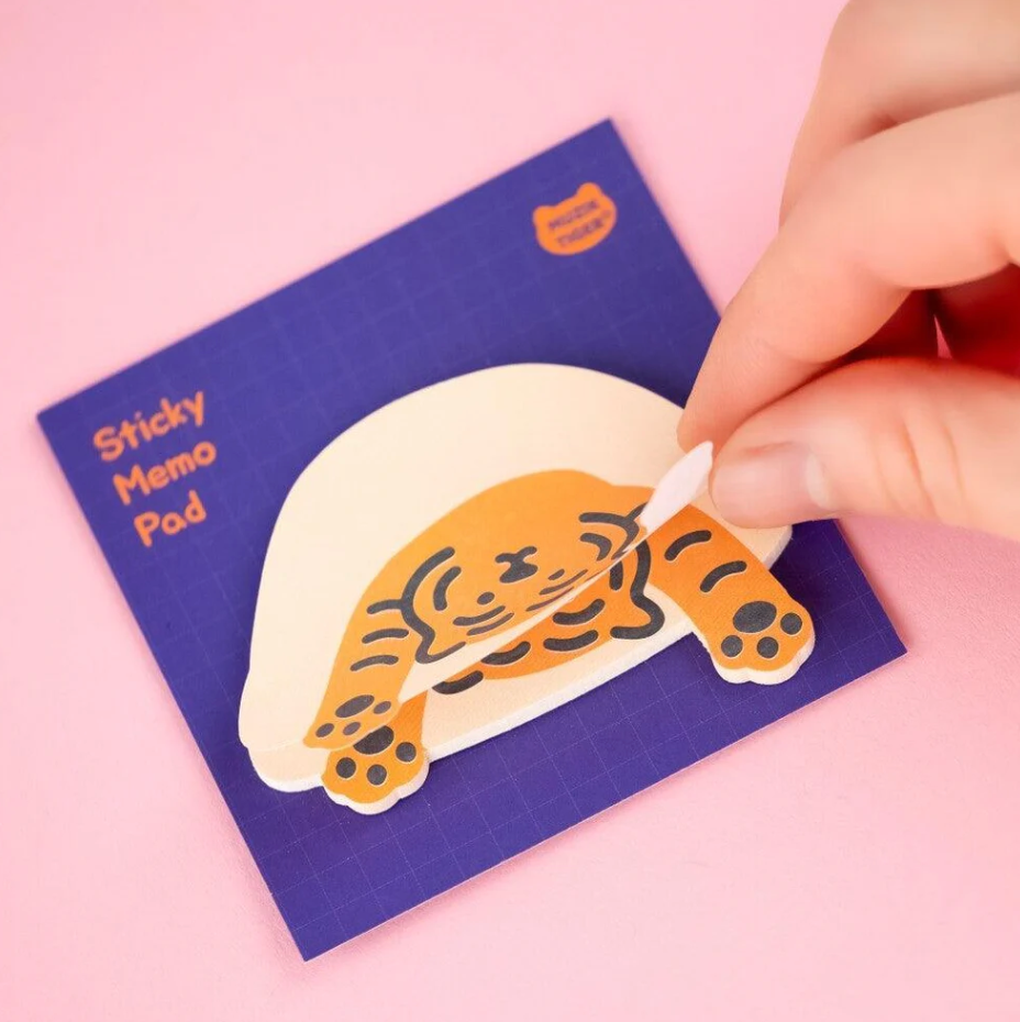 Cozy Tiger Sticky Memo Pad