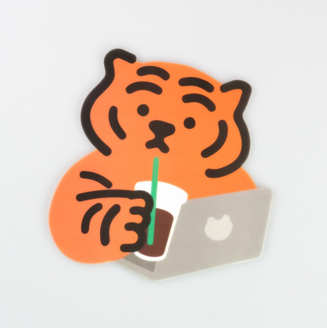 Cafe Study Tiger Pvc Mouse Pad