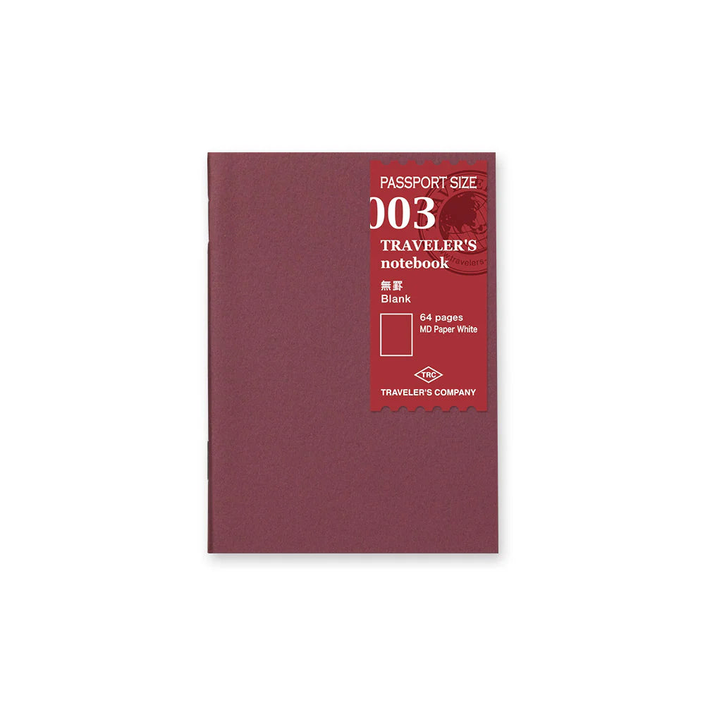 003 Blank Notebook (Passport Size) Refill