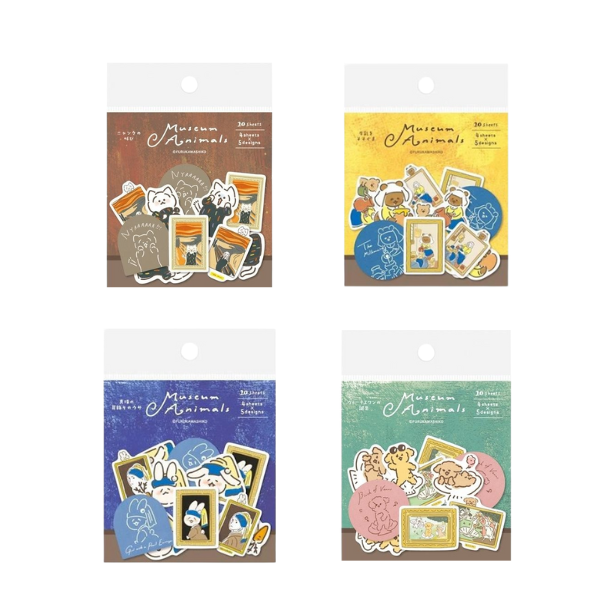 Sticker Set Museum Animals Flakes