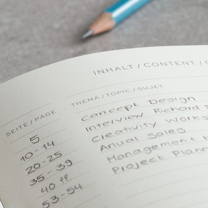 Notebook Medium (A5), Hardcover, 251 numbered pages PLAIN