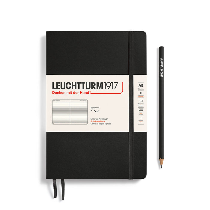 Notebook Medium (A5), Softcover, 123 numbered pages