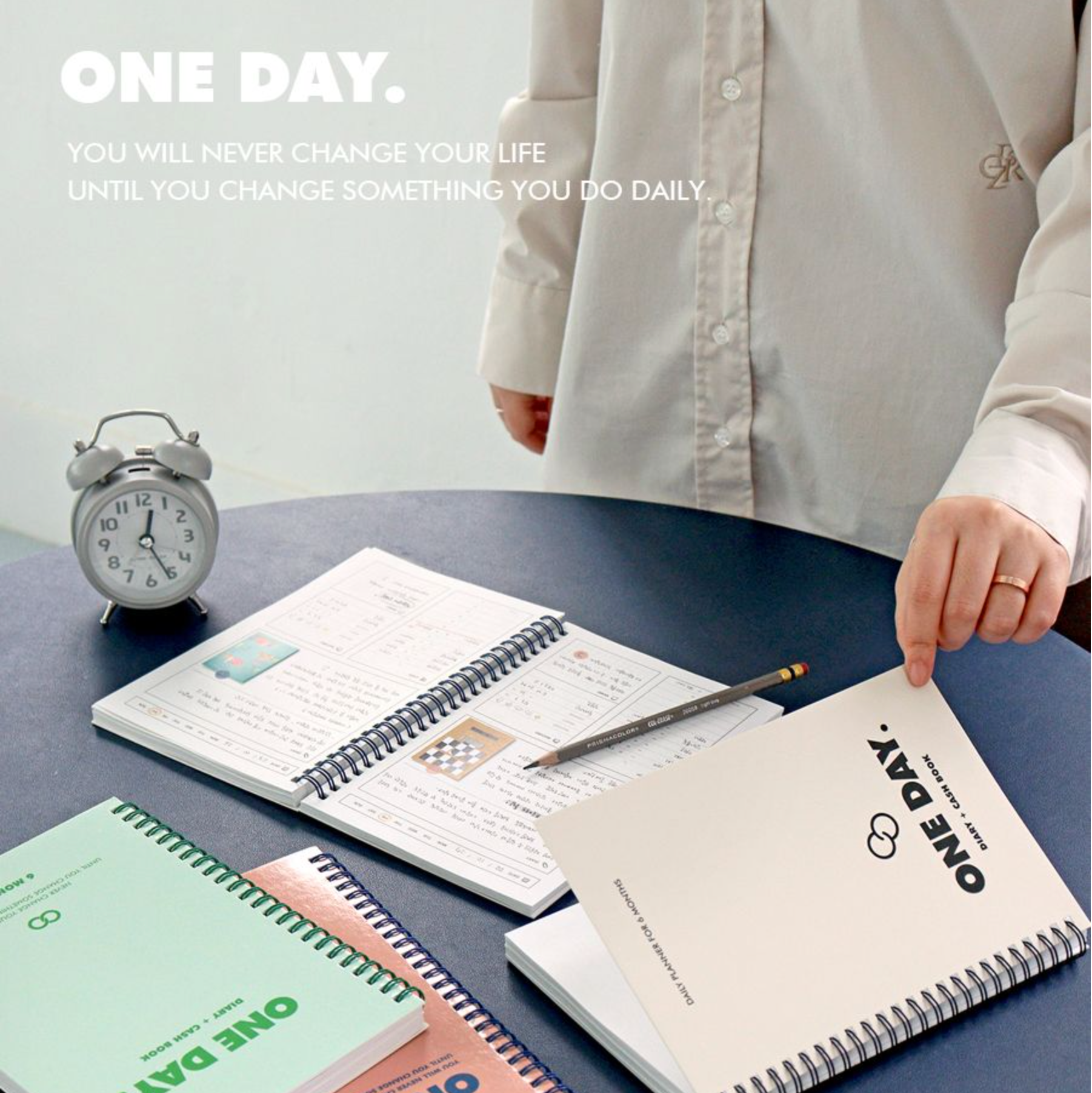 One Day Diary + Cash Book for 6 Months