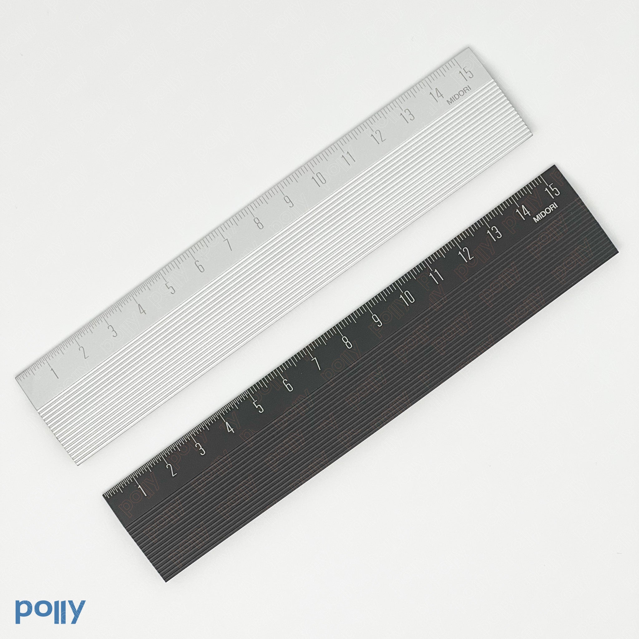 MIDORI Non-Slip Ruler 15 cm - Polly Indonesia