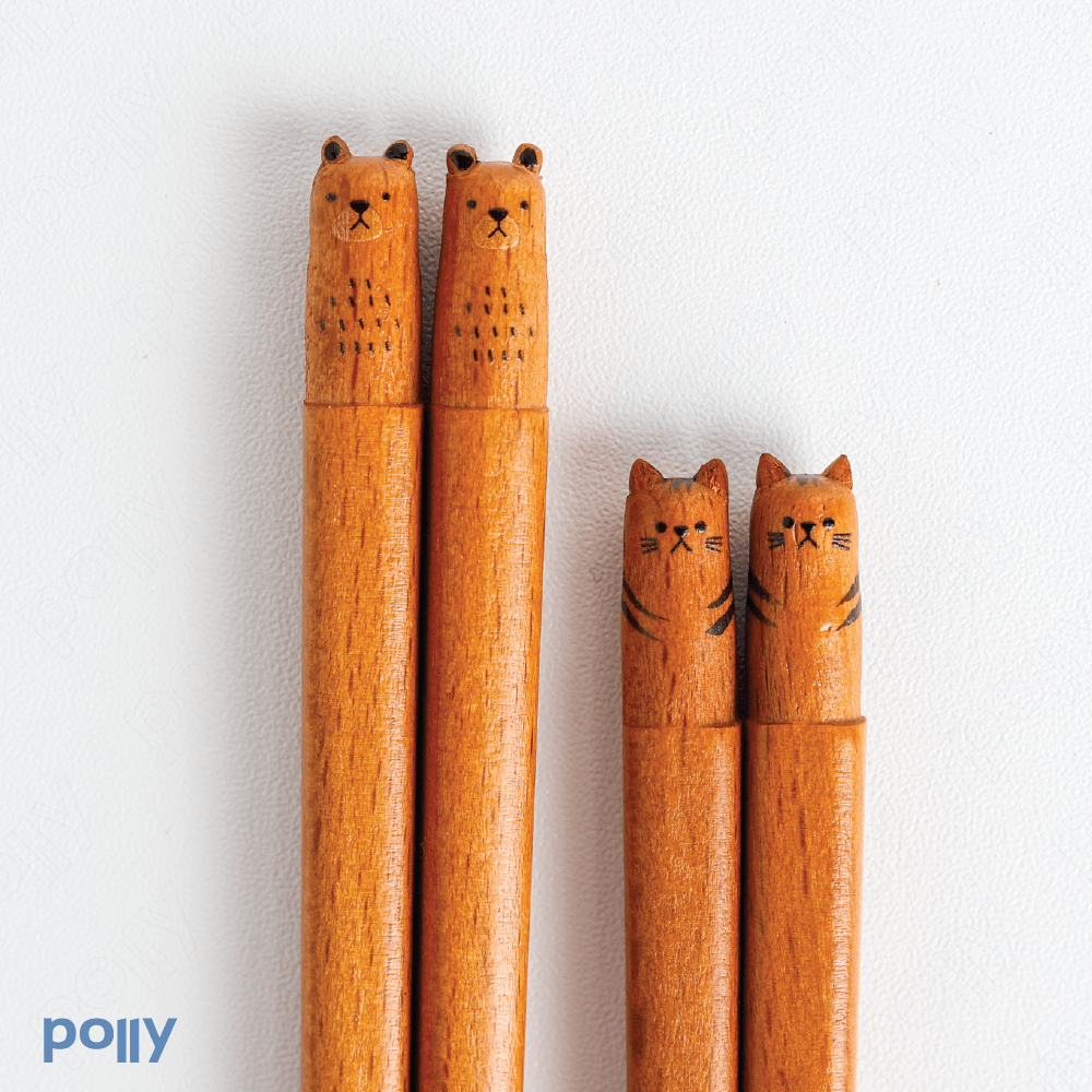 SHIMOYAMA Animal Wooden Chopstick - Polly Indonesia